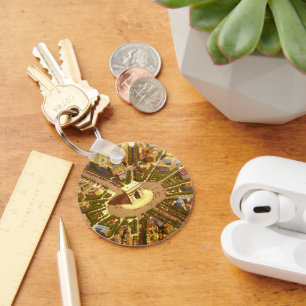 Vintag Arc de Triomphe, Paris, Frankreich Schlüsselanhänger