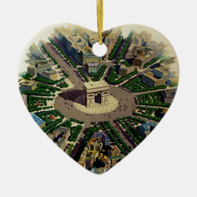 Vintag Arc de Triomphe Paris Keramikornament (Vorne)