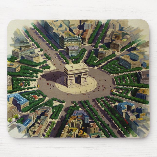 Vintag Arc de Triomphe Paris Mousepad (Vorne)