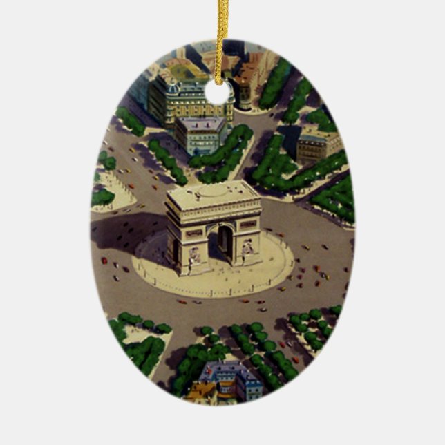 Vintag Arc de Triomphe Paris Ornament (Vorne)