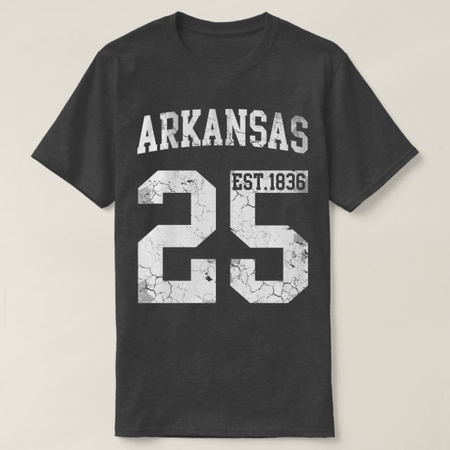 Vintag Arkansas 25. Staat T-Shirt (Design vorne)