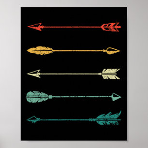 Vintag Arrow Traditionelle Bogenpfeile Bow Hunti Poster