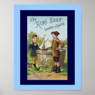 Vintag Art Acme Soap Ad Poster