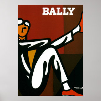 Vintag Art Bally Shoes Villemot Poster Print