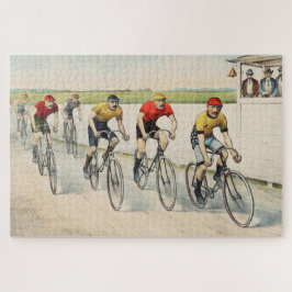 Vintag Art Bicycle Race Illustration 1000 Stück Puzzle