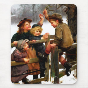 Vintag Art Christmas-Geschenk Mousepad