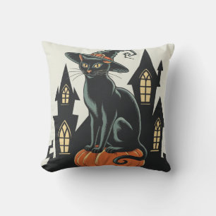 Vintag Art Deco Black Cat 2024 Kissen