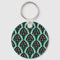 Vintag Art Deco Blume Fan Mosaik