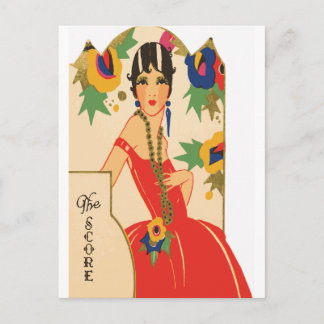 Vintag Art Deco Bridge Tally Postkarte