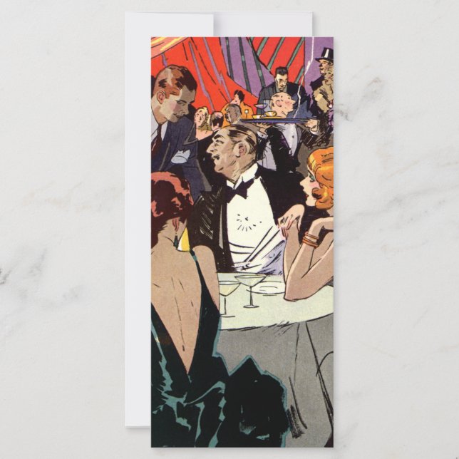 Vintag Art Deco Cocktail Party am Abend (Vorderseite)