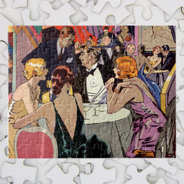Vintag Art Deco Cocktail Party am Abend Puzzle