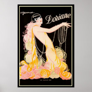 Vintag Art Deco Doriane Jewelry Ad Poster 13 x 19