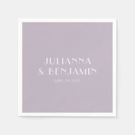 Vintag Art Deco Dusty Lilac Einfache Hochzeit Serviette