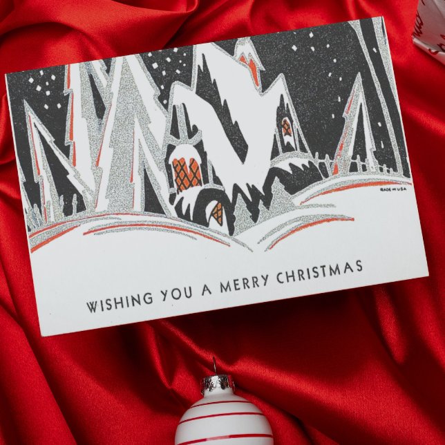 Vintag Art Deco Feiertagskarte (Von Creator hochgeladen)