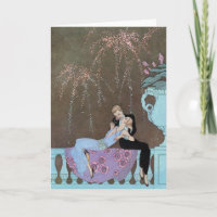 Vintag Art Deco Fireworks Le Feu, George Barbier