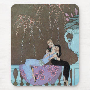 Vintag Art Deco Fireworks Le Feu, George Barbier Mousepad