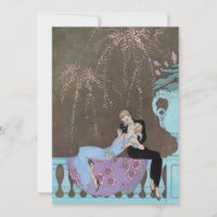 Vintag Art Deco Fireworks Wedding Save the Date