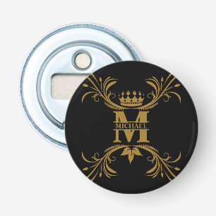 Vintag Art Deco Golden Name Monogram Flaschenöffner