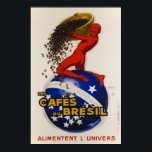 Vintag Art Deco Kaffeewerbung Poster<br><div class="desc">Les Cafés du Brésil alimentent l'univers "Der brasilianische Kaffee füttre das Universum" - A Repro. Druck (von klein bis maximal) eines wunderschönen Art-Déco-Posters vom französischen Meister Jean D'Ylen im Jahr 1930. Ideal für Ihre Zuhause-Wanddekoration. Das Ganze würde eine wunderschöne Retro-Dekoration in Bar,  Café,  Restaurant,  Zuhause-Theater,  Büro oder Garten bilden.</div>