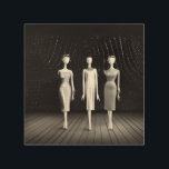 Vintag Art Deco Mode Mannequins Holzdruck<br><div class="desc">Vintag Art Deco Mode Mannequins</div>