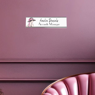 Vintag Art Deco Modedesign Namensplatte Schreibtischnamensplakette