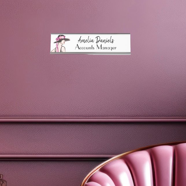 Vintag Art Deco Modedesign Namensplatte Schreibtischnamensplakette (Von Creator hochgeladen)