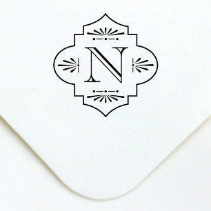 Vintag Art Deco Monogram Permastempel