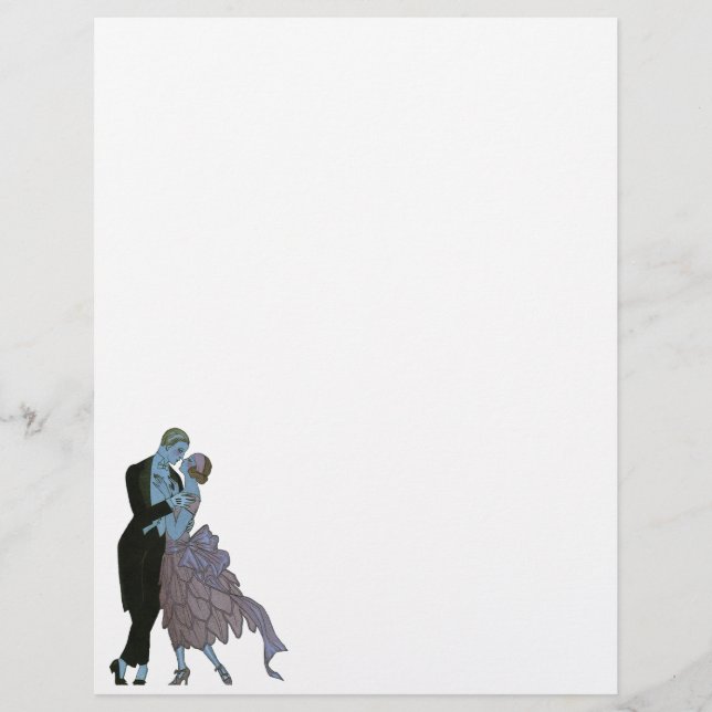 Vintag Art Deco Newlyweds, Liebe Wedding Dance (Vorderseite)