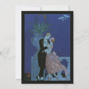 Vintag Art Deco Newlyweds Wedding Save the Date