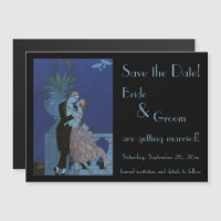Vintag Art Deco Newlyweds Wedding Save the Date