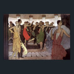 Vintag Art Deco Paris Night Dance Hall by Orazi Poster<br><div class="desc">Dies ist ein digital erweiterter Ausdruck eines Vintagen Art-Déco-Gemäldes von Manuel Orazi aus dem Jahr 1927 in Montmartre,  Paris.</div>