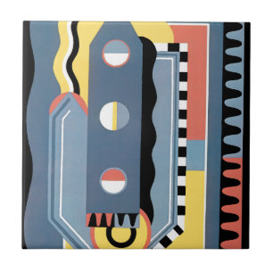 Vintag Art Deco Pochoir Jazz Geometrische Muster Fliese