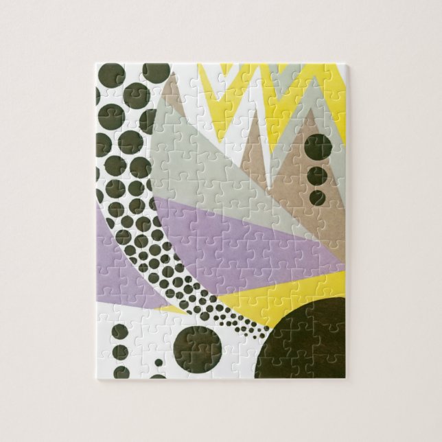 Vintag Art Deco Pochoir Jazz Geometrische Muster Puzzle (Vertikal)