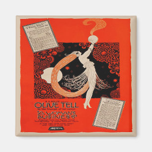 Vintag Art Deco Silent Film Advert Kühlschrankmag Magnet