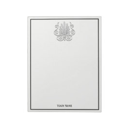 Vintag Art Deco Silver Plume Arabesque Notizblock
