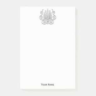 Vintag Art Deco Silver Plume Arabesque Post-it Klebezettel