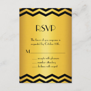 Vintag Art Deco UAWG RSVP Karte