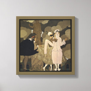 Vintag Art Deco, Überraschung von George Barbier Leinwanddruck