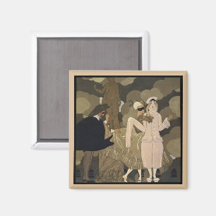 Vintag Art Deco, Überraschung von George Barbier Magnet