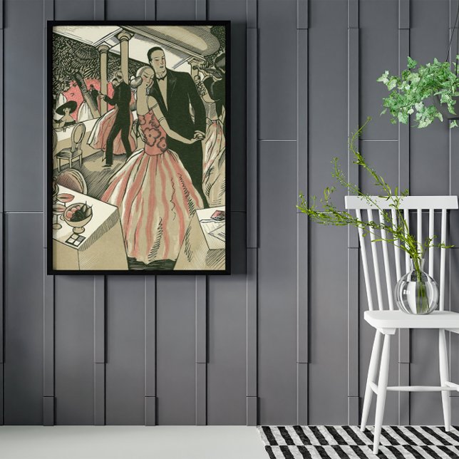 Vintag Art Deco Wedding, Newlyweds First Dance Poster (Von Creator hochgeladen)