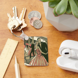 Vintag Art Deco Wedding, Newlyweds First Dance Schlüsselanhänger