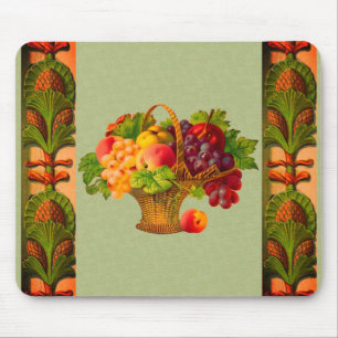 Vintag Art Fruit Basket Mousepad