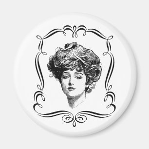 Vintag Art Gibson Girl Magnet