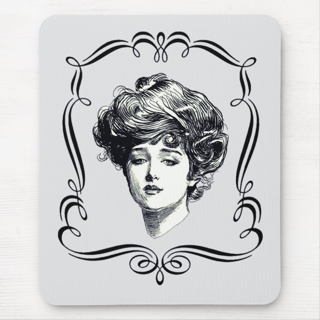Vintag Art Gibson Girl Mousepad (Vorne)