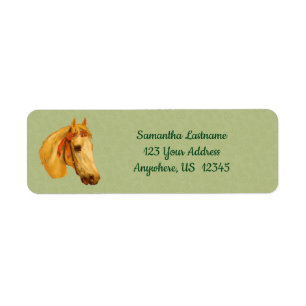 Vintag Art Horse Head Zeichnend Adresse