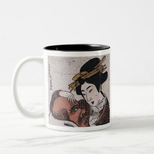 VINTAG ART JAPANESE ZWEIFARBIGE TASSE