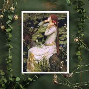 Vintag Art John W. Waterhouse Ophelia Postkarte