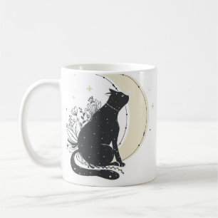 Vintag Art Moon Cat Kaffeetasse