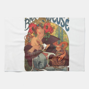 Vintag Art Nouveau Alphonse Mucha Geschirrtuch