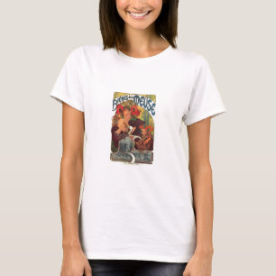 Vintag Art Nouveau Alphonse Mucha T-Shirt